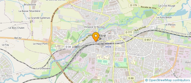 localisation de l'entreprise ASS COPRO 6 R STE CROIX  VITRE