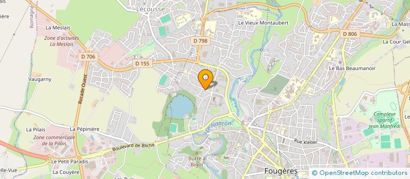 localisation de l'entreprise ASS COPRO 7 & 7 BIS RUE DE L'ECHANGE  FOUGERES