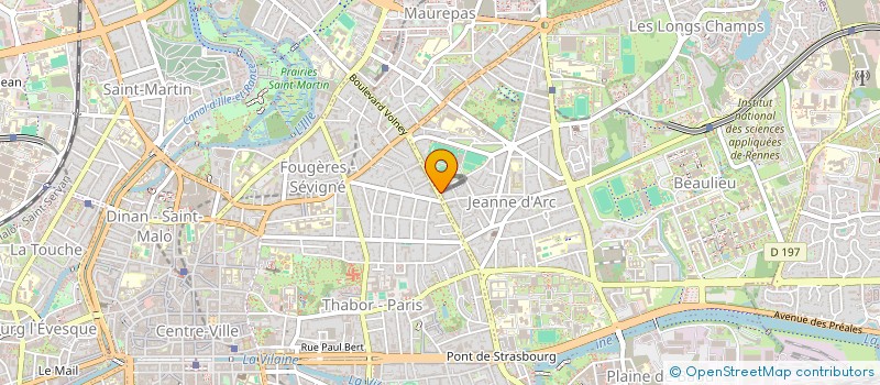 localisation de l'entreprise ASS COPRO 74 BD DE METZ  RENNES