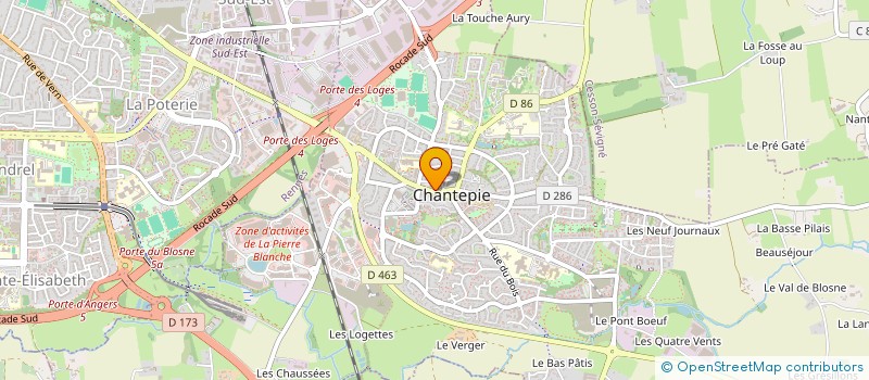 localisation de l'entreprise ASS COPRO 77 RUE NATIONALE  CHANTEPIE