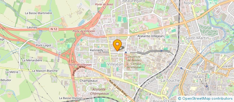 localisation de l'entreprise ASS COPRO 8 A 20 COURS KENNEDY  RENNES