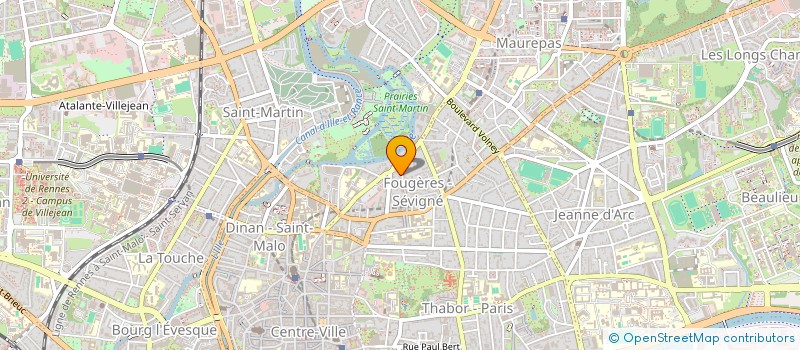 localisation de l'entreprise ASS COPRO 8 AVENUE JULES FERRY  RENNES