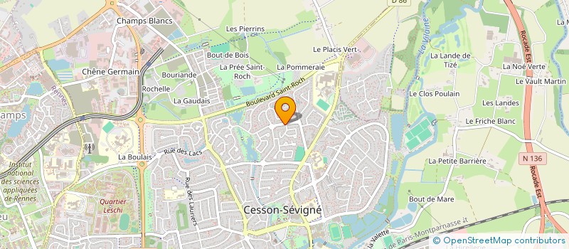 localisation de l'entreprise ASS COPRO 8 BD DE METZ  CESSON-SEVIGNE