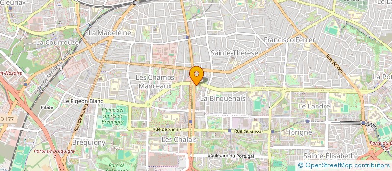 localisation de l'entreprise ASS COPRO 8 BS DE L'YSER  RENNES