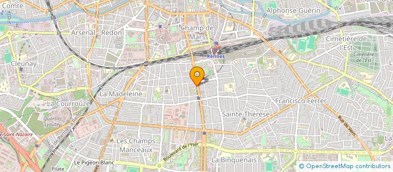 localisation de l'entreprise ASS COPRO 88 RUE DE L'ALMA  RENNES