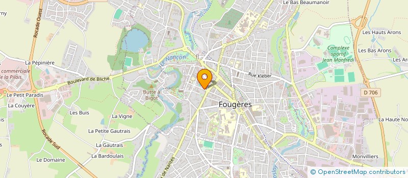 localisation de l'entreprise ASS COPRO 9 RUE GASTON CORDIER  FOUGERES