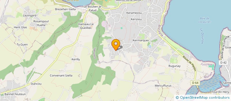 localisation de l'entreprise ASS COPRO DE LA RESIDENCE KERAUDREN  LOCQUIREC