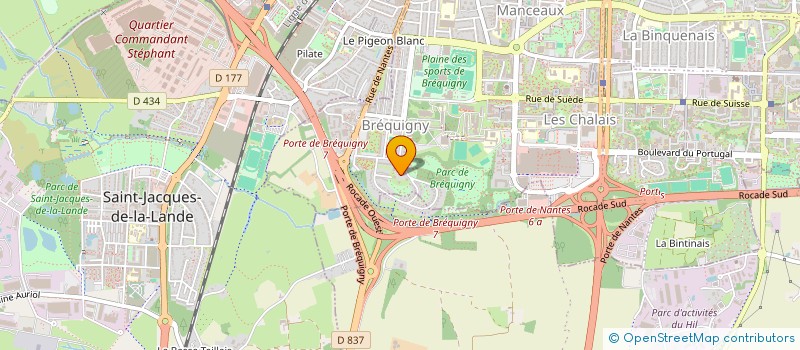 localisation de l'entreprise ASS COPRO DOMAINE BREQUIGNY  RENNES