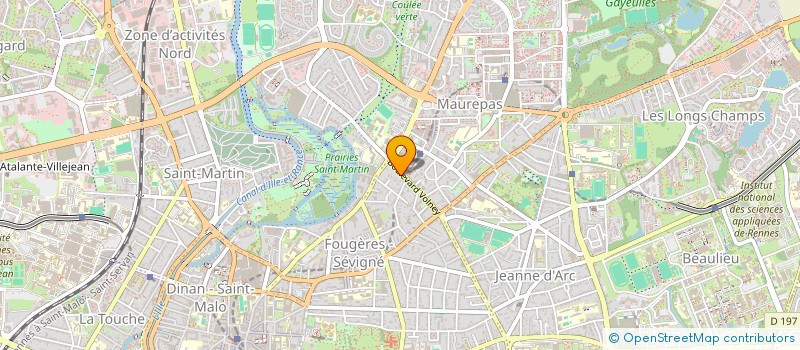 localisation de l'entreprise ASS COPRO DU 8 BD VOLNEY  RENNES