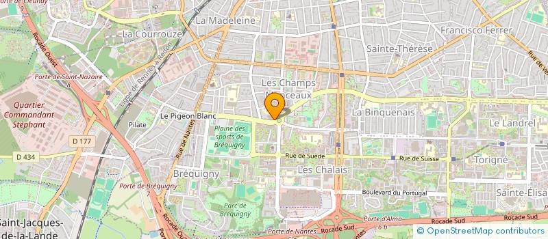 localisation de l'entreprise ASS COPRO GARAGE HG4  RENNES