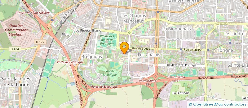 localisation de l'entreprise ASS COPRO GARAGE SQ TERRE NEUVE  RENNES