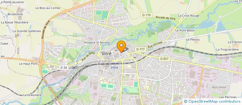 localisation de l'entreprise ASS COPRO HOTEL DE LA BORDERIE  VITRE