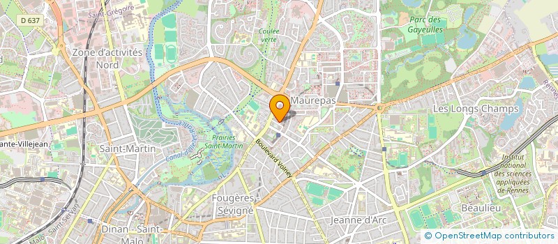 localisation de l'entreprise ASS COPRO IM 15 PL DU GROS CHENE  RENNES