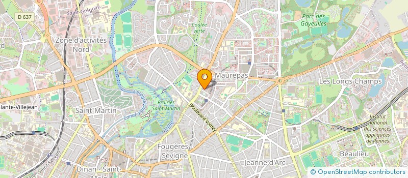 localisation de l'entreprise ASS COPRO IM 19 PL GROS CHENE  RENNES