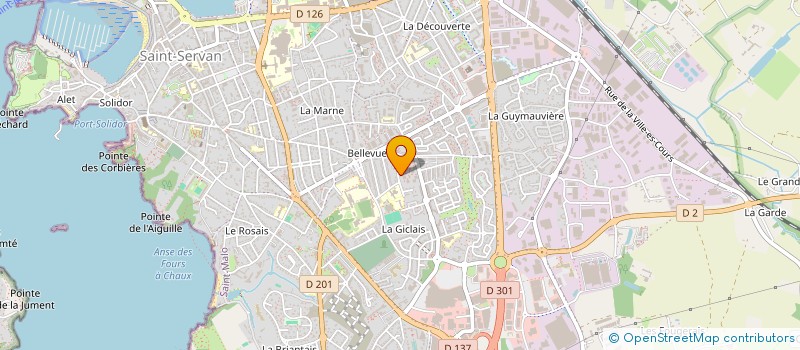 localisation de l'entreprise ASS COPRO IMM 9 R DE BELLEVUE  SAINT-MALO