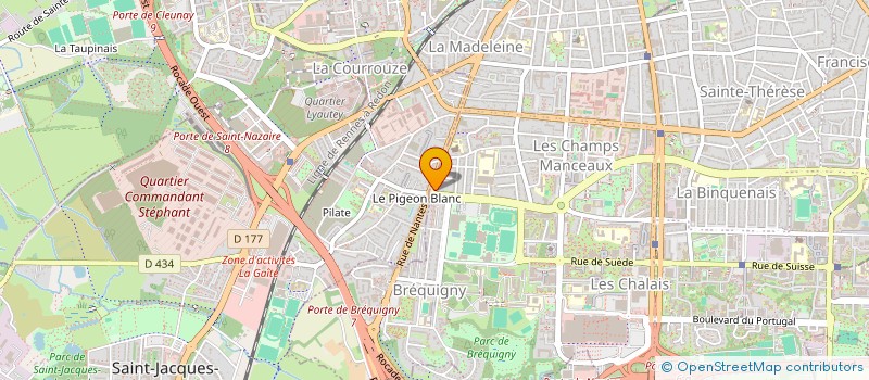 localisation de l'entreprise ASS COPRO IMMEUBLE 1 BD ALBERT 1ER  RENNES