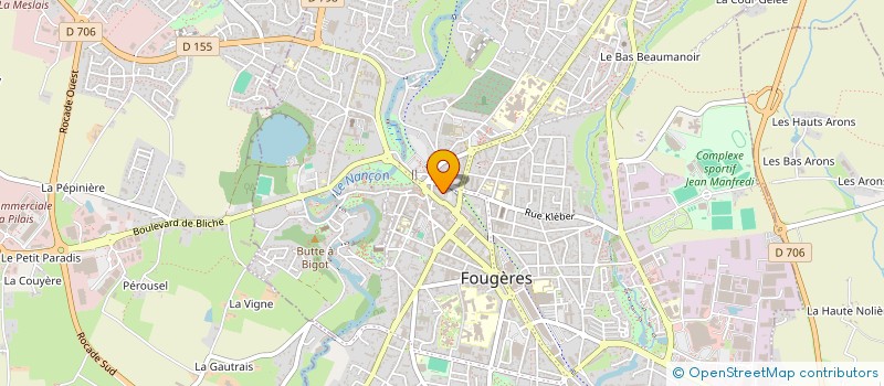 localisation de l'entreprise ASS COPRO IMMEUBLE 3 BD LECLERC  FOUGERES