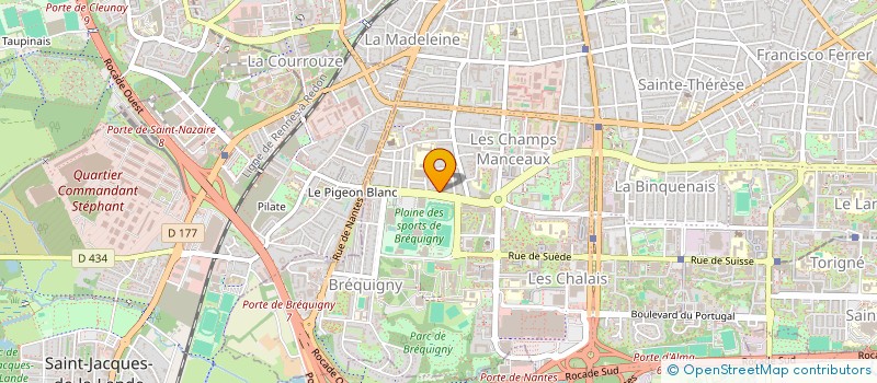 localisation de l'entreprise ASS COPRO IMMEUBLE 45 BD ALBERT 1ER  RENNES