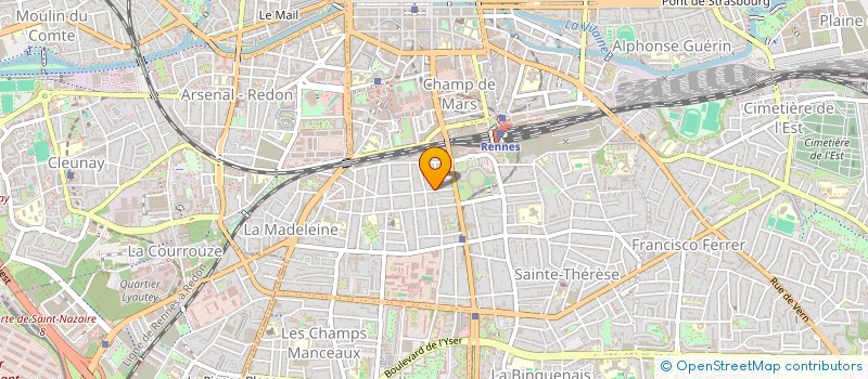 localisation de l'entreprise ASS COPRO IMMEUBLE 83 RUE ANGE BLAISE  RENNES