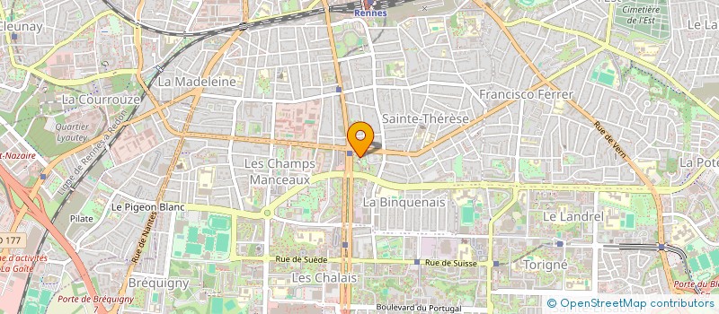 localisation de l'entreprise ASS COPRO IMMEUBLE LE CLEMENCEAU A-B  RENNES