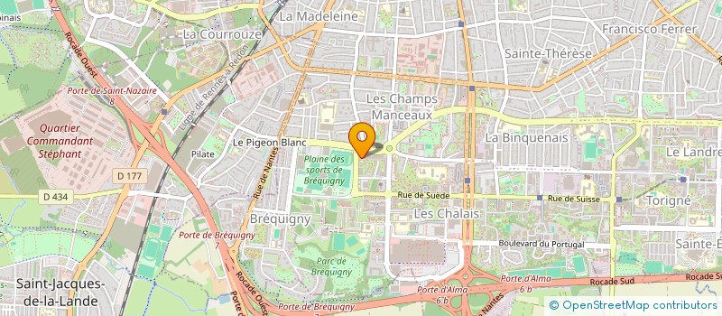 localisation de l'entreprise ASS COPRO IMMEUBLE OLYMPIADES BAT A  RENNES