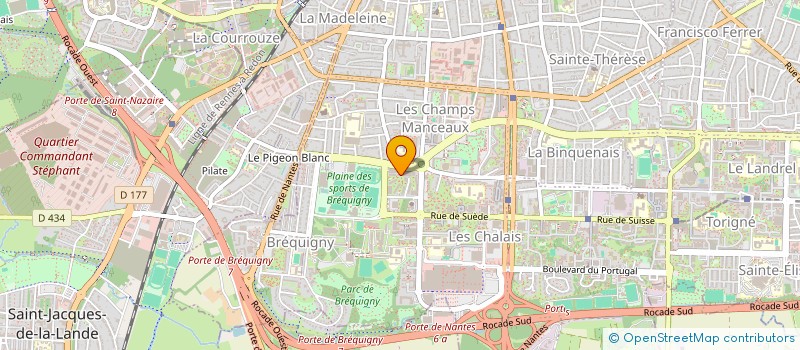 localisation de l'entreprise ASS COPRO IMMEUBLE OLYMPIADES BAT G  RENNES