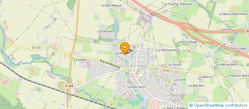 localisation de l'entreprise ASS COPRO LA ROSAIS  VEZIN-LE-COQUET