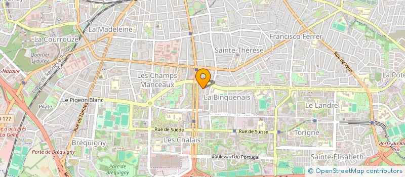 localisation de l'entreprise ASS COPRO LES TRIADES A-B  RENNES