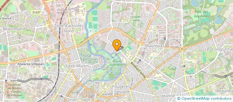 localisation de l'entreprise ASS COPRO R DOCTEUR MARUELLE  RENNES