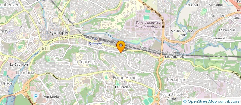 localisation de l'entreprise ASS COPRO RES 14 R DE LA TOUR D'AUVERGNE  QUIMPER