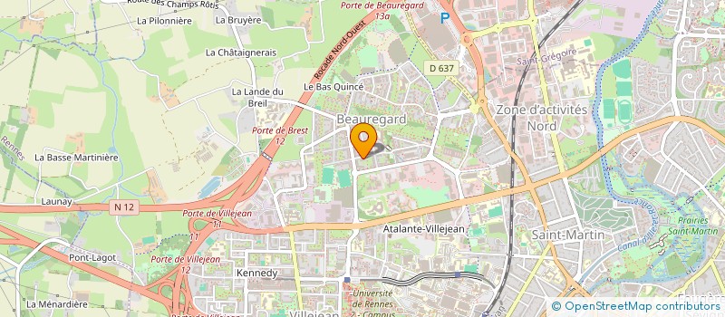 localisation de l'entreprise ASS COPRO, RESIDENCE BEL AIR  RENNES