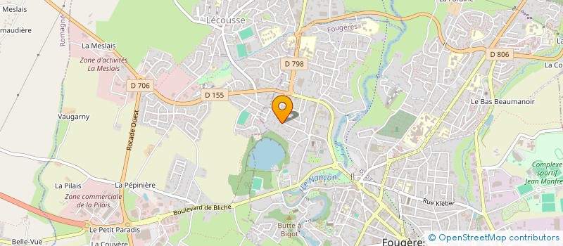 localisation de l'entreprise ASS COPRO RESIDENCE DE BELLEVUE  FOUGERES