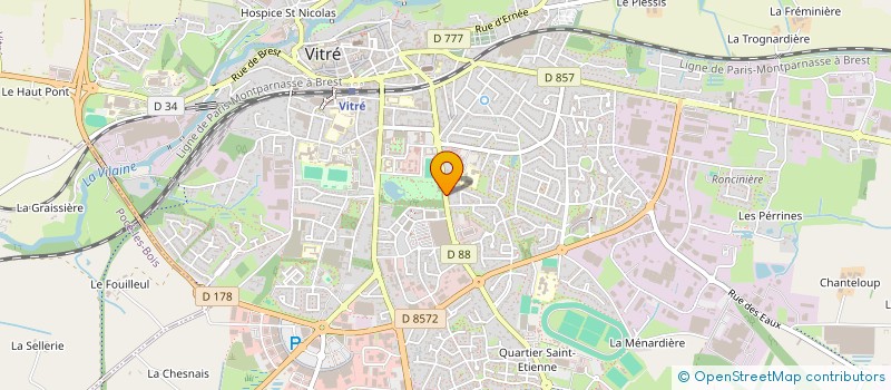 localisation de l'entreprise ASS COPRO RESIDENCE JARDIN DU PLANTE  VITRE