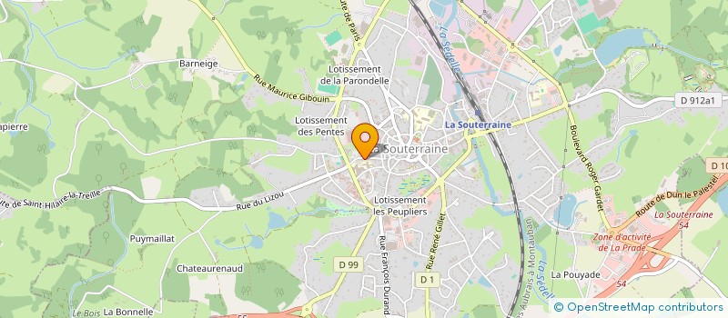 localisation de l'entreprise ASS COPROPRIETAIRES QUARTIER PUYCHARRAUD à LA SOUTERRAINE