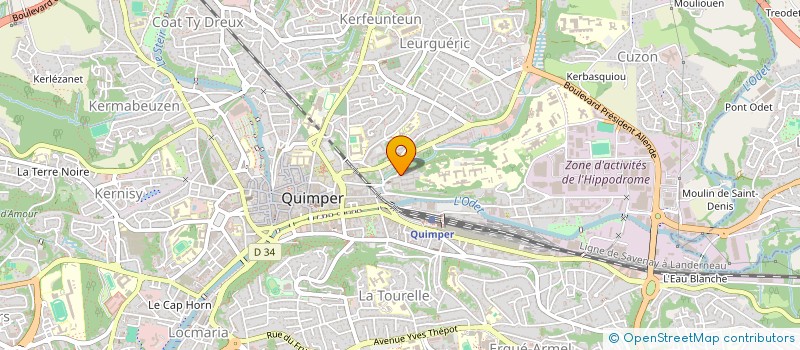 localisation de l'entreprise ASS CORN FORM RECH INTERDISC SANTE MENT à QUIMPER