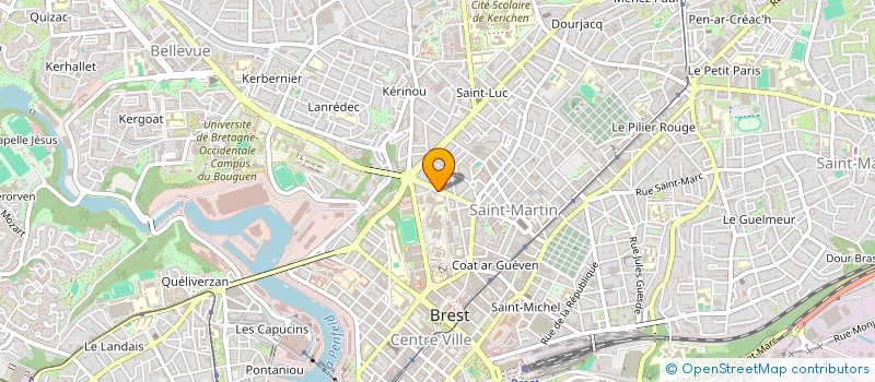 localisation de l'entreprise ASS CORPORATION DES ETUDIANTS EN MEDECINE DE BREST à BREST