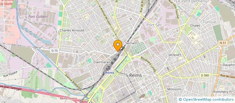 localisation de l'entreprise ASS CORPORATIVE ETUDIANTS TECHN SUPER  REIMS