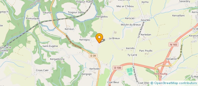 localisation de l'entreprise ASS CORPORATIVE QUIMPEROISE TENNIS TABLE à QUIMPER