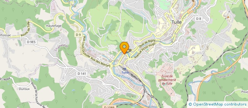 localisation de l'entreprise ASS CORREZ INTERPROF SERV MEDIC TRAVAIL à TULLE