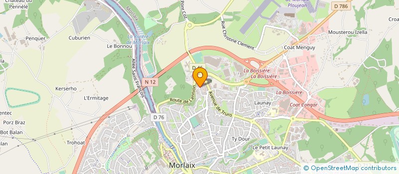 localisation de l'entreprise ASS COUP DE POUCE à MORLAIX