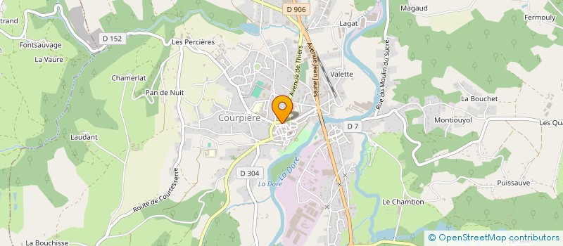localisation de l'entreprise ASS COURPIERE CINEMA à COURPIERE