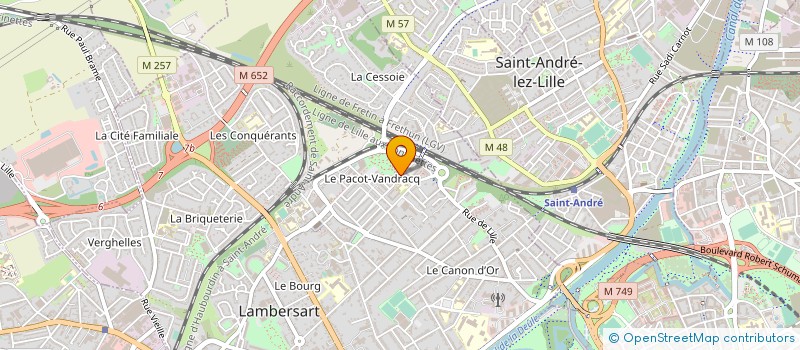 localisation de l'entreprise ASS CREAT ENTR NORD EURO à LAMBERSART