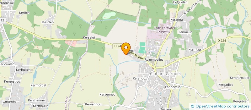 localisation de l'entreprise ASS CRECHE LES PETITS MALINS à CLOHARS-CARNOET