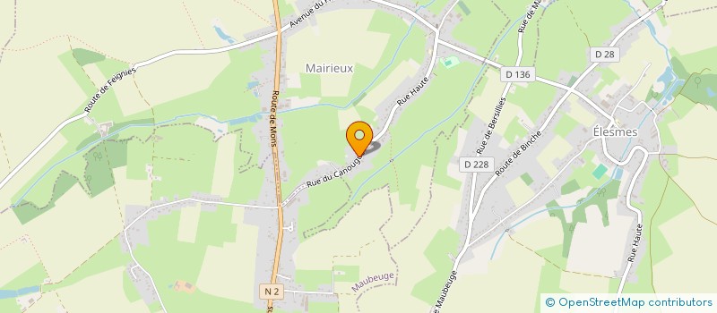 localisation de l'entreprise ASS CROIX BLANCHE DE L AVESNOIS  MAIRIEUX