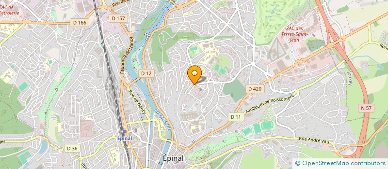 localisation de l'entreprise ASS CROQUEURS DE POMMES CENTRE VOSGES  EPINAL