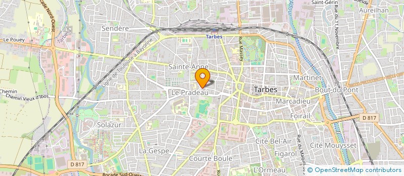 localisation de l'entreprise ASS CTRE ACCEUIL SOIN ADDICTIONS  TARBES