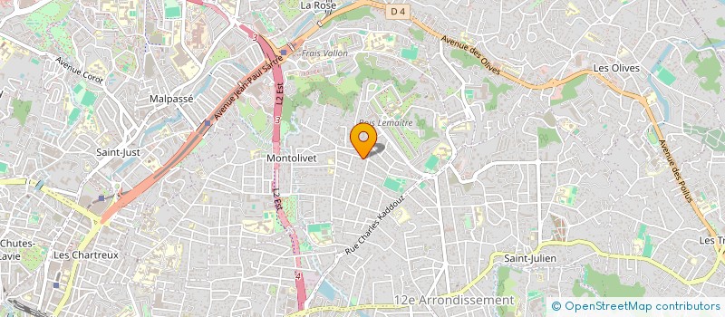 localisation de l'entreprise ASS CTRE CULTUREL LOISIR MONTOLIVET à MARSEILLE