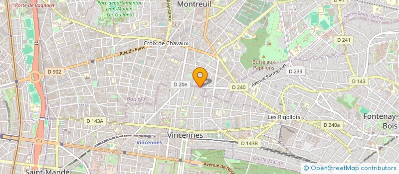 localisation de l'entreprise ASS CTRE DE RECH DES PARENTS ENFANTS à VINCENNES