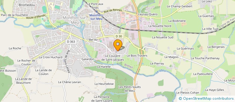 localisation de l'entreprise ASS CTRE FORMAT TECH AGRICOLE PROMOTION  MONTFORT-SUR-MEU