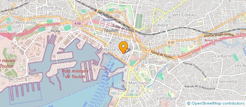 localisation de l'entreprise ASS CTRE MUNIC AIDE A L EMPLOI PAR FORMA  TOULON